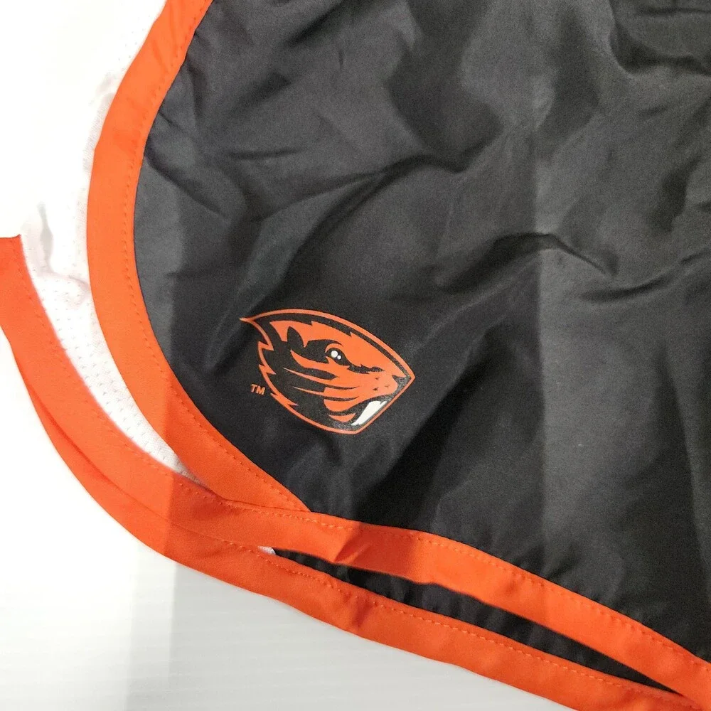 Nike Oregon State Beavers Dri-Fit Running Shorts Youth S 8 Black Orange 141